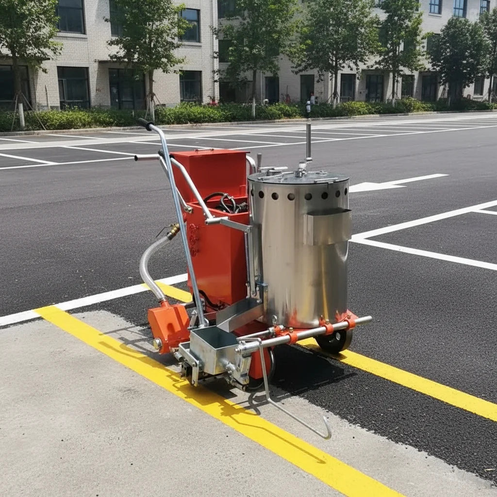 China Hot Sale Manual Self-propelled Painting Thermoplastic Road Marking Paint Machine Road Marking Equipment for Road Marking