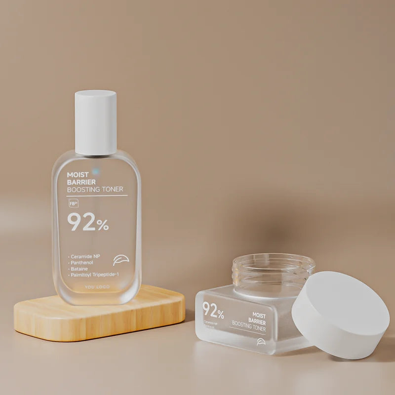 Wholesale 50g Cosmetic Glass Bottle Sets with Screw Cap for Skin Care Serum Mascara Wig Lotion Bottle