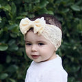 Daily Beauty Baby Girls Adjustable Sweet Style Bow Lace Hairbands for Baby Shower Hair Decoration