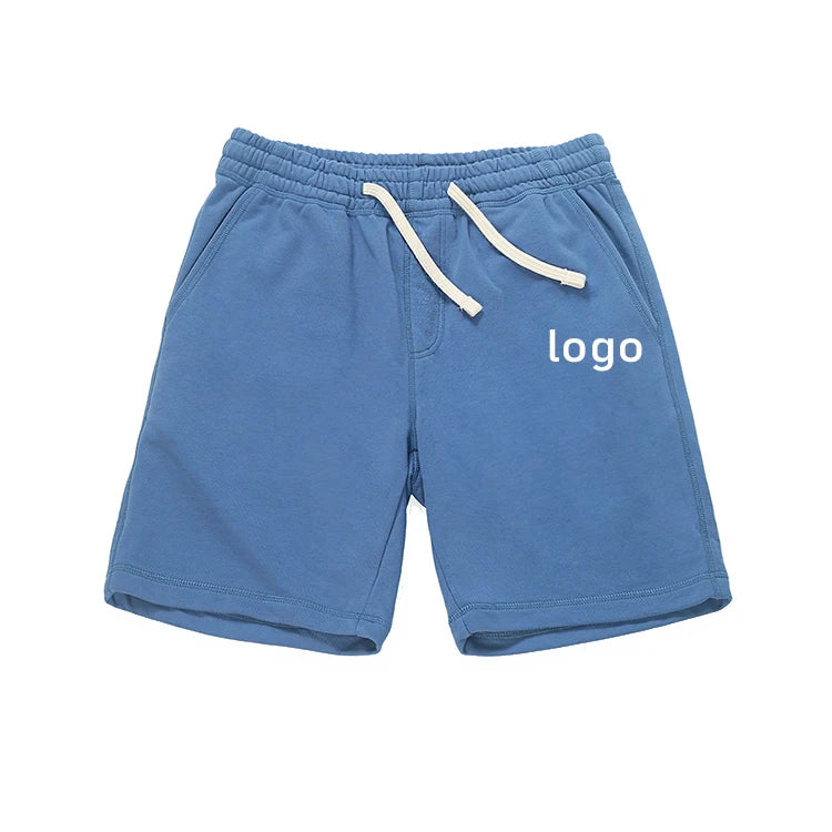 Wholesale Casual  100% Cotton Men Comfortable Shorts Custom Logo Fitness Jogging Fleece Shorts for Men
