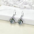 Fashion Jewelry S925 Sterling Silver Teardrop Agate Stone Drop Earrings for Women