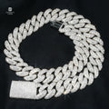 18mm Luxury Cuban Moissanite Chain 925 Sterling Silver Thick Iced Out VVS Clarity Hip Hop Style Cuban Link Necklace