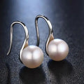 Huitan Romantic Refine Pearl Drop Earrings New Glitter Girls Lady Elegant Silver Earrings Pearl Women