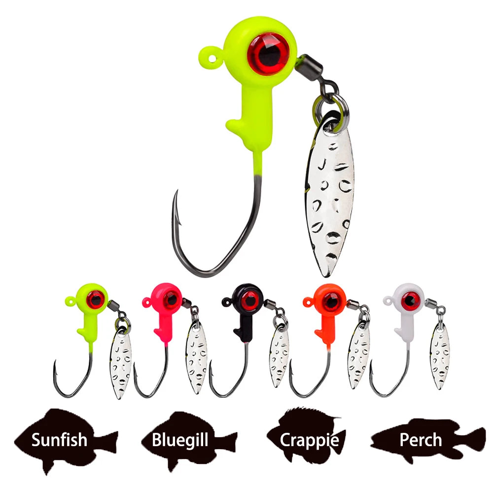 Soft Worm Finesse Metal Jig Lure Saltwater Freshwater Fishing Tackle Accessories Testa Piombata Crank Jig Head Hook River Lake