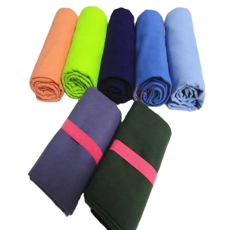 Hot Selling Custom Printed Logo Sand Free Quick Dry Microfiber Polyester Suede Beach Towel Sport Towel