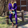 New Arrival Tailor Made Purple Men Suits Single Breasted Tuxedo Wedding Prom Party Business Slim Fit Pent Coat for Men Sets