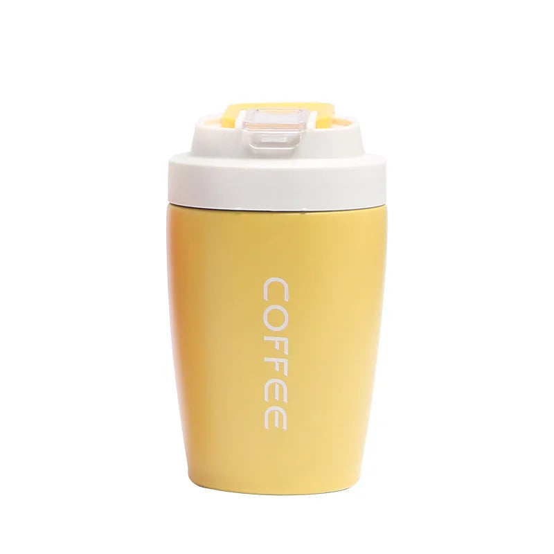 380ml 500ml New Design Custom Double Wall Stainless Steel Insulated Vacuum Coffee Cup with Straw