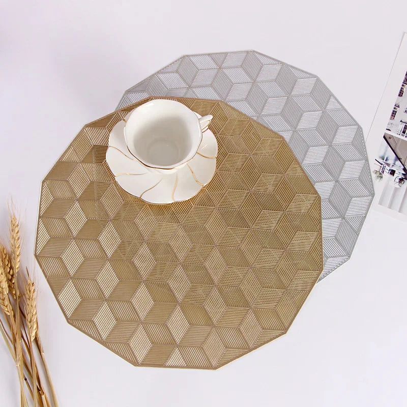 Wholesale Western Restaurant PVC Placemats American Style Domestic Non-slip Placemats Thermal Placemats for Wedding Party