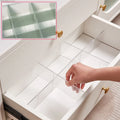 4PCS Drawer Dividers Clear Drawers Separators for Home Kitchen Closet Organizers Accessories