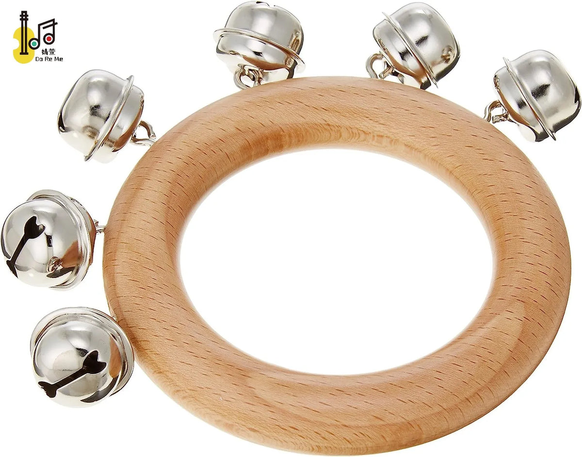 Christmas Easy Playing Crisp Sound Wooden Handle Bells Musical toy Shaker Bell for Junior Gift Orff Percussion Maracas Price
