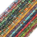 Imperial Sea Sediment Jasper Rondelle Spacer Beads Mixed Colors ABacus Stone Beads for Bracelet Making DIY Stone Beads