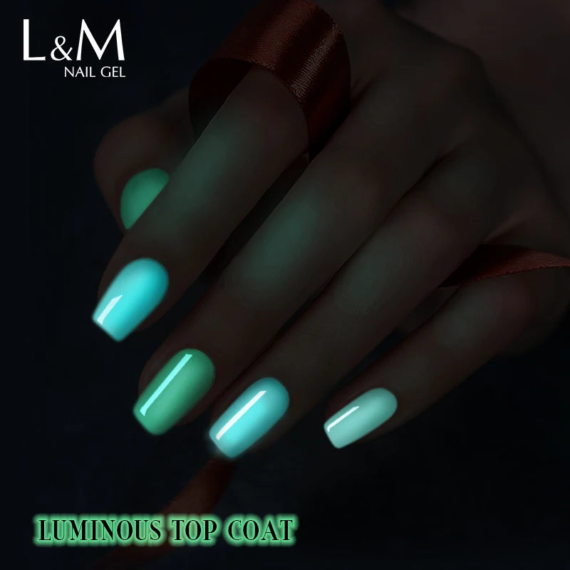 Uv Led Private Label Luminous Top Coat Non Toxic Gel Supplies Glow in the Dark Nail Gel Polish