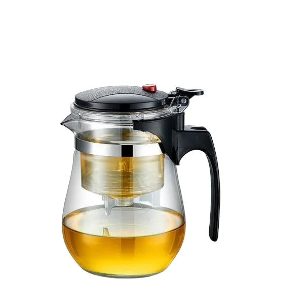 Elegant 900ML Insulated Glass Tea Pot and 1000ML Blooming & Loose Leaf Tea Maker Set Handmade and Safe for Tableware Use
