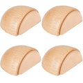 Self Adhesive Round Wood Door Stopper With Rubber Bumpers for Flooring and Parquet Discreet and Elegant Doorstop