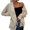 Women Casual Knitted Cardigan Vintage Loose Long Sweater Coat Solid Oversized Fashion Clothes Autumn Winter Long Sleeve Knitted