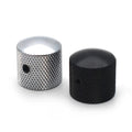 Metal Dome Tone Tunning Knob with Hexagon Screws Lock Volume Control Buttons for Electric Guitar Bass Black/Chrome