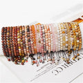 Hot Selling Classic 6mm Natural Stone Gemstone Black Onyx Bracelet Yoga Braided Rope Bracelet