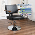 Japanese Barber Chair LF21 for Hair Salons Durable Height-Adjustable Hair Cutting Stool with Synthetic Leather Material