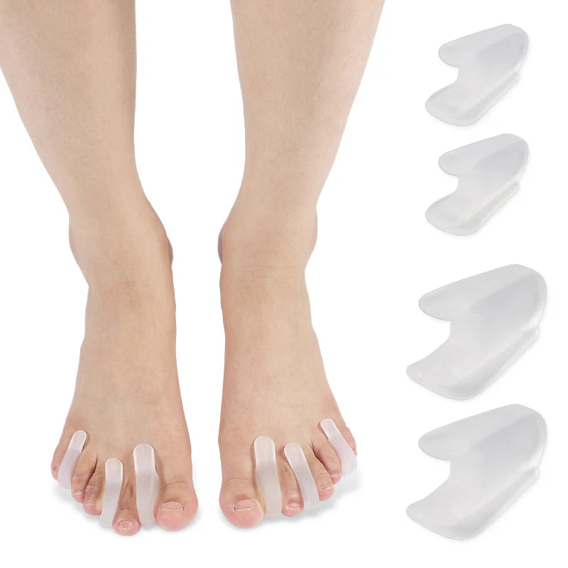 A Shape Transparent Bunion Corrector Toe Separator Silicone Corrector Thumb Valgus Gel Toe Separator Spacers