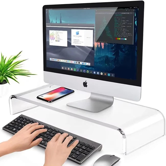 Computer Monitor Stand Eco-Friendly Customizable Color & Size Clear Acrylic Desktop Decoration 2020 HOT SALE PC Desk Modern MegaBDM