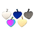 Wholesale Heart Shaped Stainless Steel Dog Tags Laser logo Acceptable