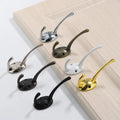 Retro Farmhouse Style Zinc Bronze Double Hook Wall Mount for Bathroom or Bedside Decor