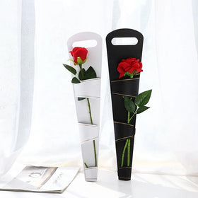 Portable Single Rose Packaging Carnation Flower Box Bouquet Gift Box Chinese Valentine's Day Flower Packaging Box