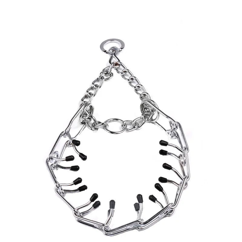 Wholesale Metal Pet Dog Training Metallic Thorn Cuban Chain Necklace