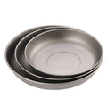 Silver Titanium Ultralight Frying Pan Plate for Outdoor Camping & Picnic Use 500ml Capacity