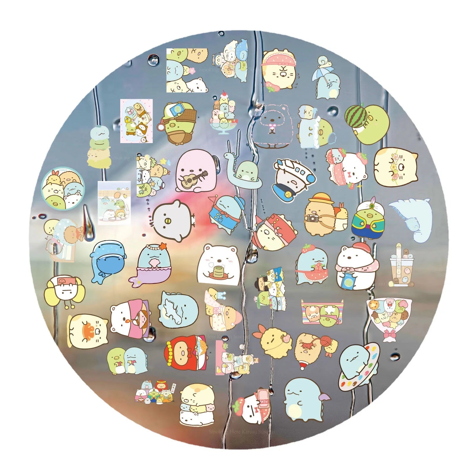 3D Transparent Sumikkogurashi UV Transfer Decals Cartoon Animals Kawaii Sumikko Gurashi Sticker