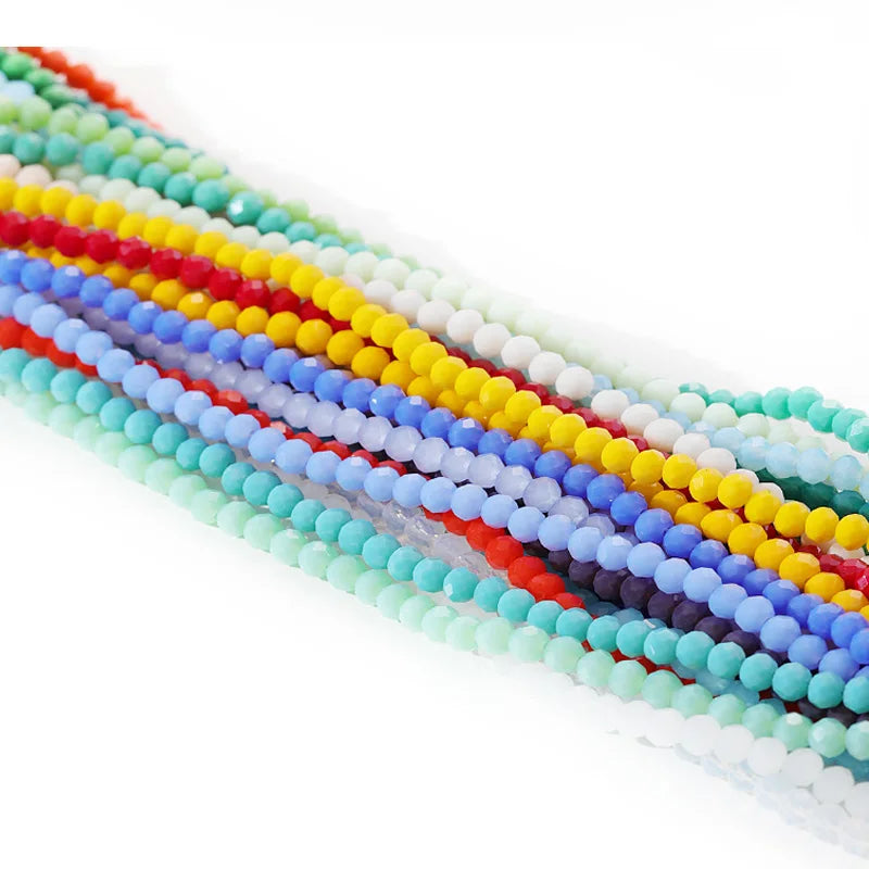 4x3mm Rondelle Shape Crystal Beads  Loose Beads for Jewelry Making