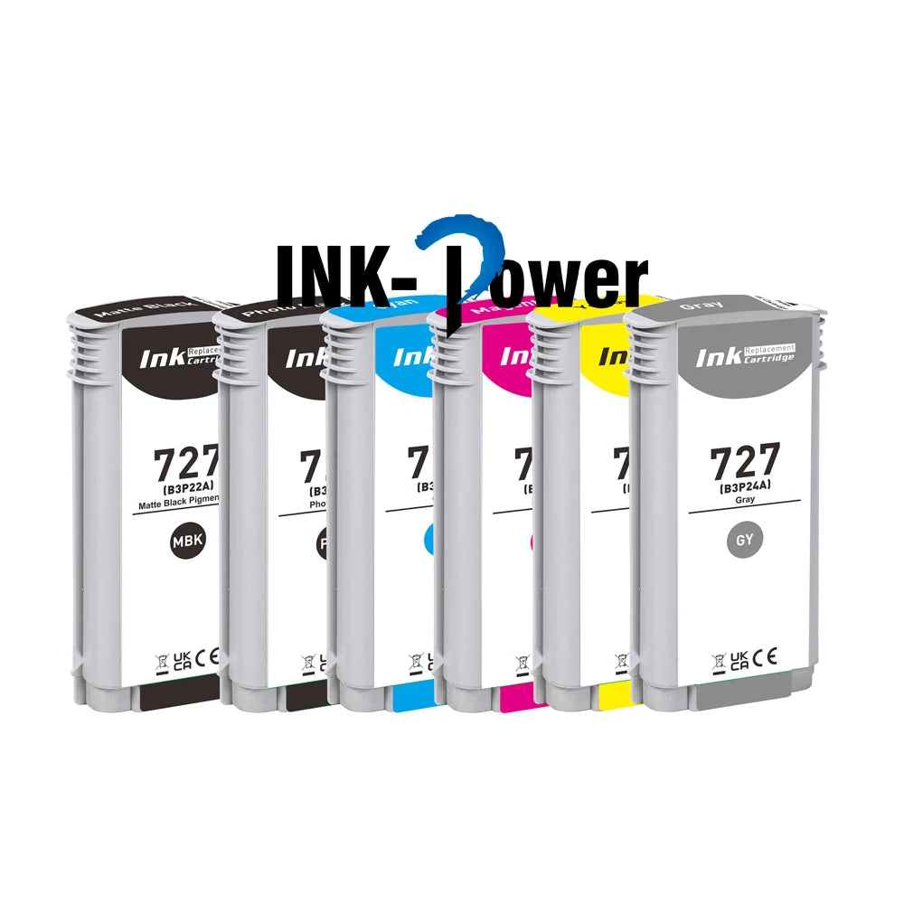 INK-POWER 727 Premium Compatible Color Inkjet Ink Cartridge for HP727 for HP DesignJet T920 T930 T1500 T2500 Printer