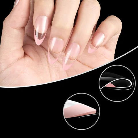 Hot Selling Trapezoidal French Nail Slices 120 Pieces/Box ABS Material for Europe America Nail Art Craft Featuring Fingers