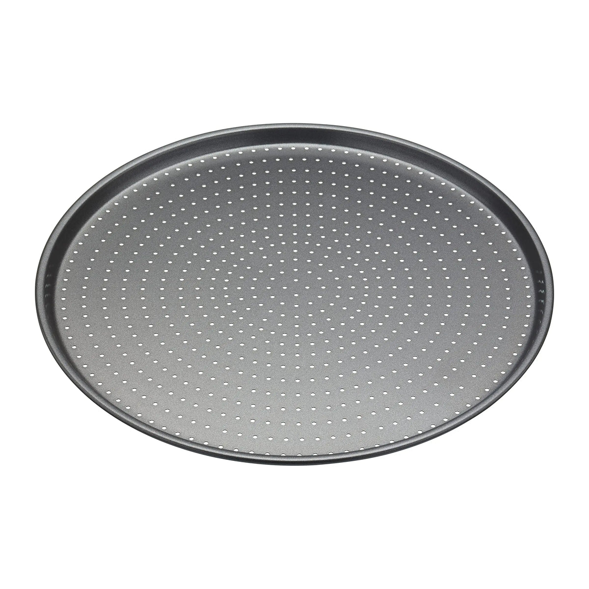 Hot Sale Crusty Bake Perforated Stainless Steel Black Round Eco-Friendly Pizza Oven Baking Tray with PFOA Non Stick MegaBDM