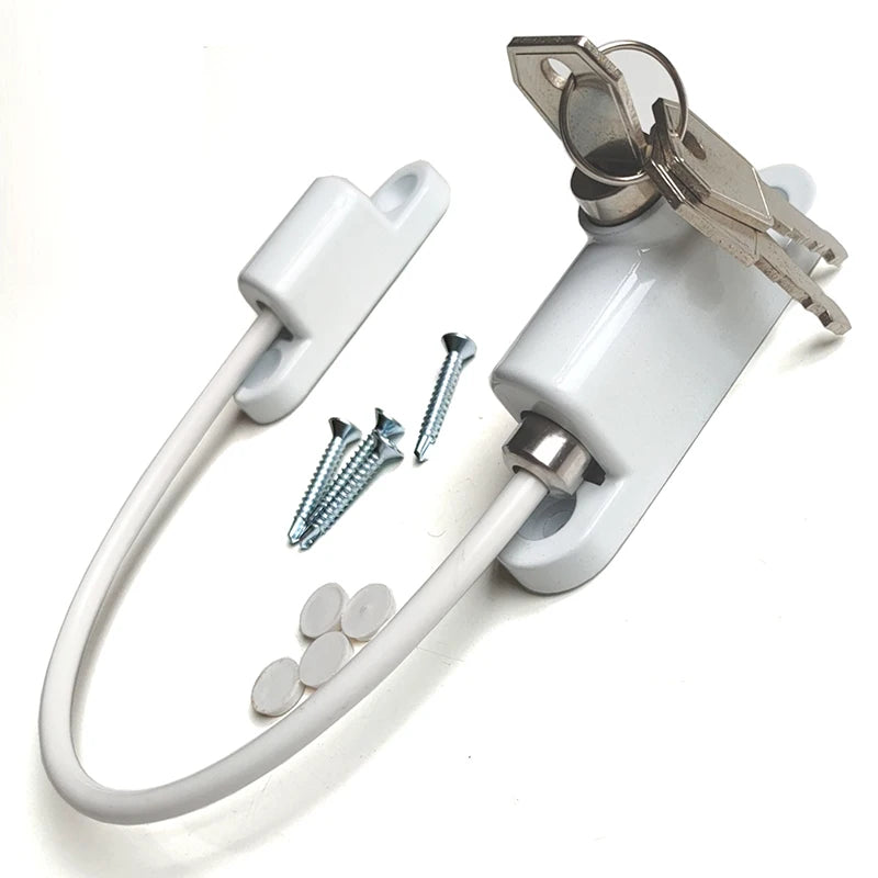 Modern Bedroom Bathroom Kitchen Furniture Security Cable Lock Kids Safety Stainless Steel Zinc Alloy Die-Cast Construction