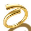 MSX New Fashion Heart Eternity Vintage Ladies Chunky Enamel Finger Gold Plated Rings Jewelry Women Gold 18k Stainless Steel Ring