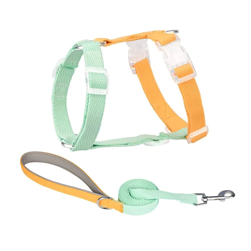 Wholesale Stocked Dog h Shape Colored Strong Nylon Pet Cat Harness