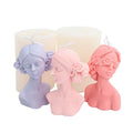 3D Body Candle Molds Silicone for Candle Making Blindfolded Maid Girl Shaped Scented Silicone Candle  Molds
