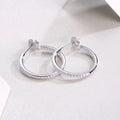 Silver S925 Ribbon Loop Earrings Full Moisserite Long Earrings Pass Diamond Test Luxury Gra Jewelry Custom Wholesale