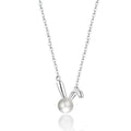 QX Custom OEM Fine Jewelry Charms Cute Cartoon 925 Sterling Silver Pearl Rabbit Pendant Necklaces for Women Kids