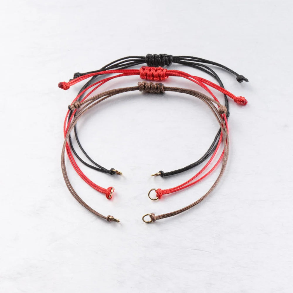 DIY Handmade Jewelry Accessories Rope Adjustable Pulseras Trjidas Custom Woven Waxed Thread Bracelet