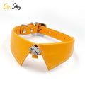 SinSky Pet Accessories Dog Bow Tie Collar Leather Bling Bow Knots Pet Dog Collar for Small Size Dog Collar
