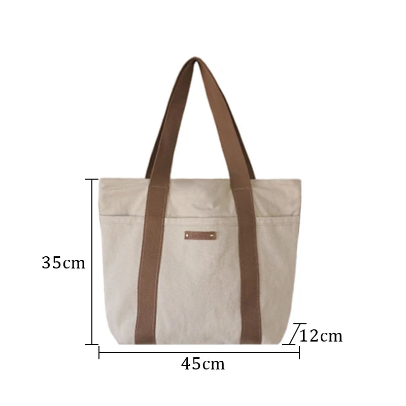 Custom High Quality Cotton Tote Premium Shopping Bag Custom Logo Printed Canvas Tote Bag with Zipper