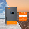 PowMr 80A MPPT High Efficiency Charging Controller 12V/24V/48V Battery Solar Charge Controller