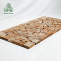 MUMU Wholesale Eco- Friendly 100% Natural Solid Wood Coconut Mosaic Tile for Art Wall Decoration
