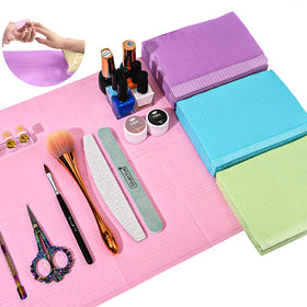 20Pcs Nail Art Table Mat Manicure Disposable Clean Pads for Nails Care GelPolish Waterproof Tablecloth Manicure Tool Lint Paper