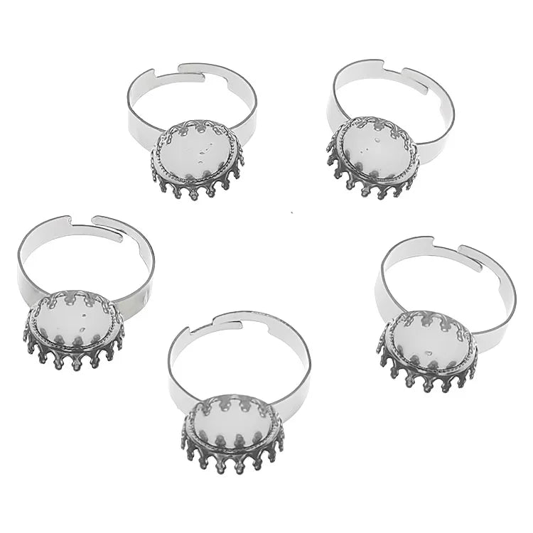 Best-Selling DIY Handmade Stainless Steel Ring Findings Adjustable for Easy Fit on Any Ring Size for Jewelry Making & Components