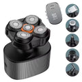 5in1 Bald Head Hair Trimmer IPX6 Waterproof Rechargeable Men's Electric Shaver Cordless Stainless Steel Blades Nose Ear Beard