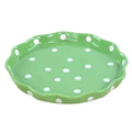 Ins Nordic Ceramic Tableware Lace-shaped Polka Dot Cute Ceramic Plate Creative Home Breakfast Dessert Plate