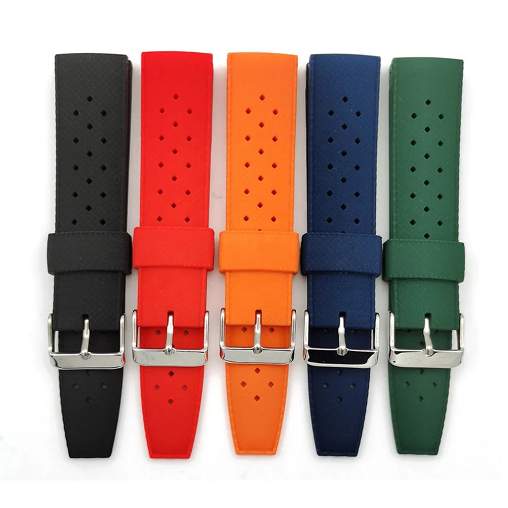Premium-Grade 20mm 22mm Tropic Rubber Watch Strap Waterproof Silicone Wrist Band Bracelet for Men Diving SRP777J1 SKX007 Plastic